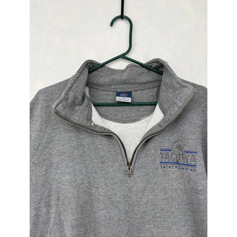 MV Sport Quarter Zip Pullover Sweater Gray Tacoma Titans Mens XL